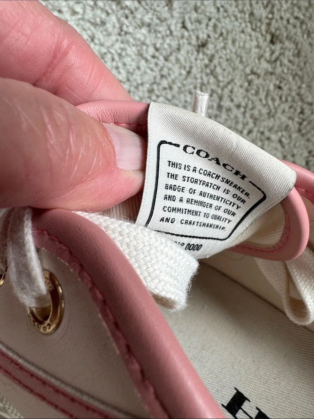 Coach C136 Chalk Pink Leather Low Top Sneakers Size 8.5